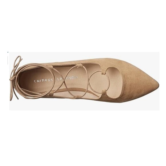 CHINESE LAUNDRY NWT Women's Size 7.5 "Endless Summer Ghillie Ballet Flat Lace-Up - Picture 2 of 10